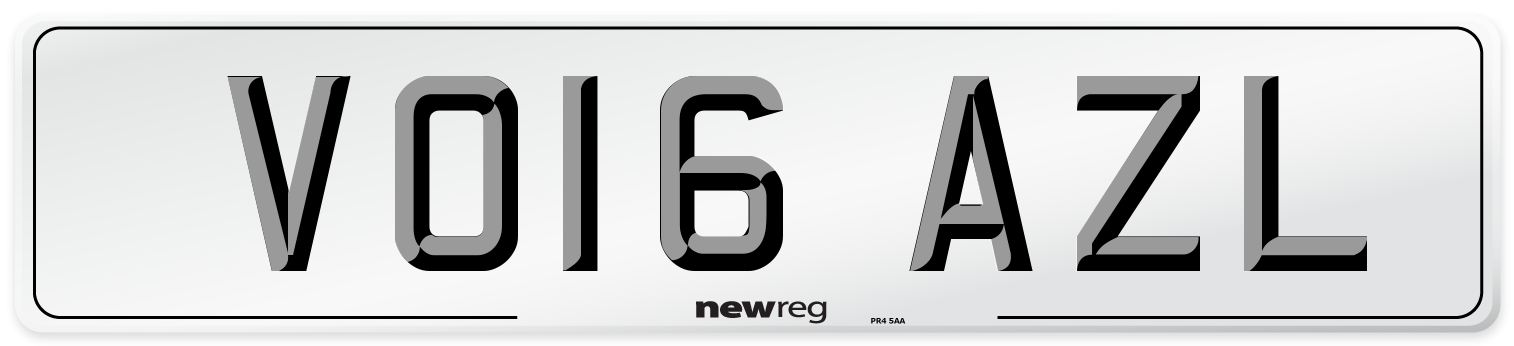 VO16 AZL Number Plate from New Reg